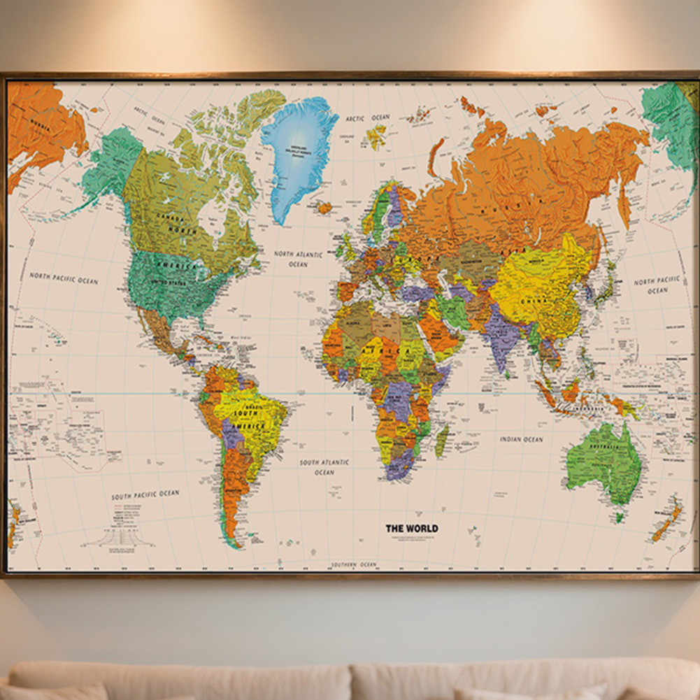 Star Map Poster - 150x100cm World Map Poster Non-woven Non-Smell