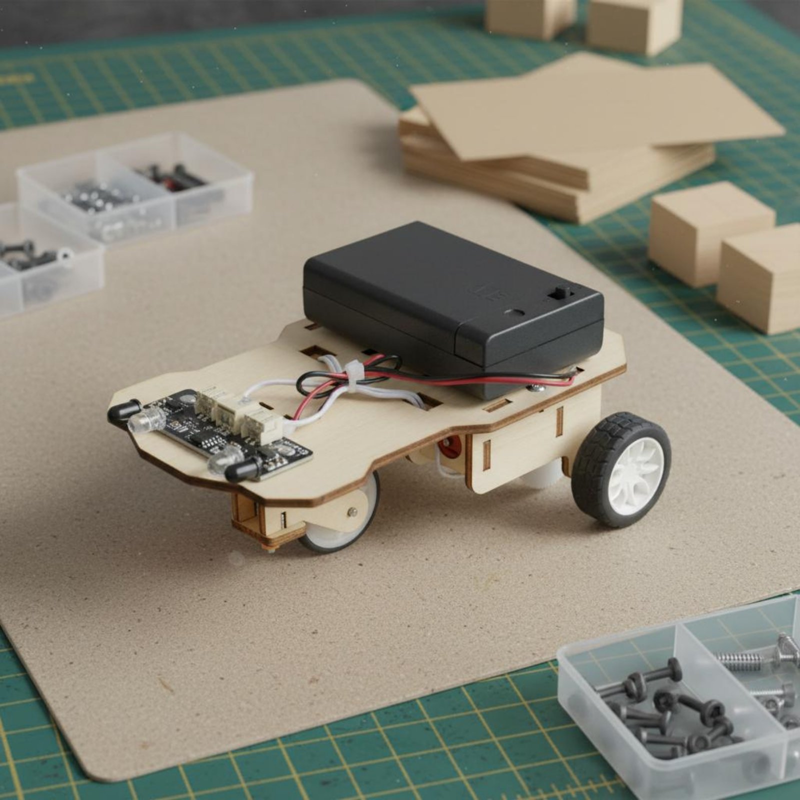 Science Robot - Wooden Intelligent Vehicle Kit Science and