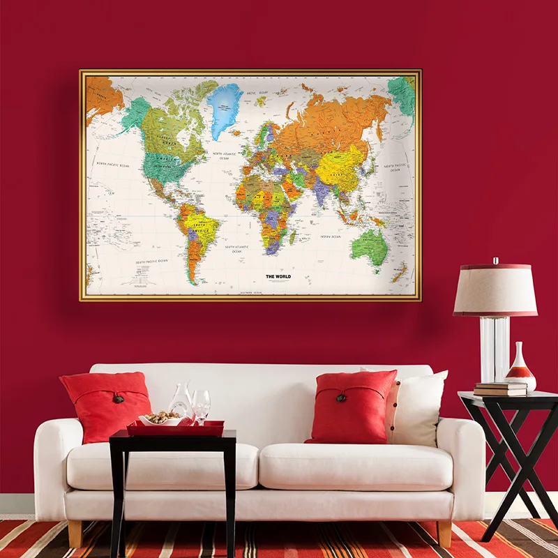 150x100cm World Map Poster Non - Star Map Poster recension och pris