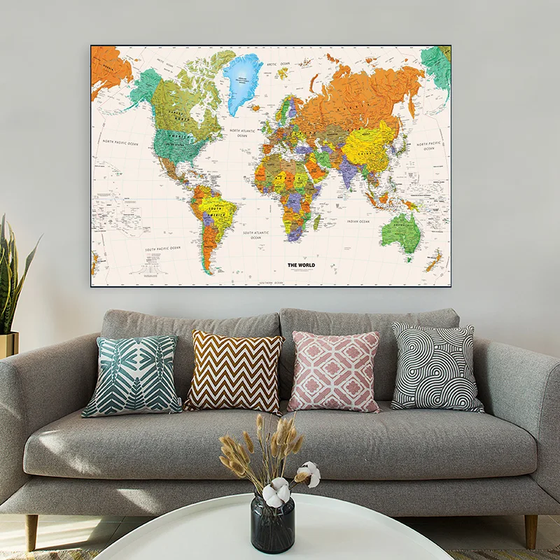 150x100cm World Map Poster Non - Star Map Poster recension och pris