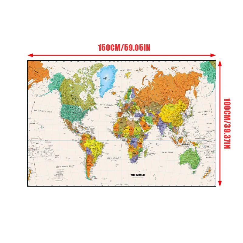 150x100cm World Map Poster Non - Star Map Poster recension och pris