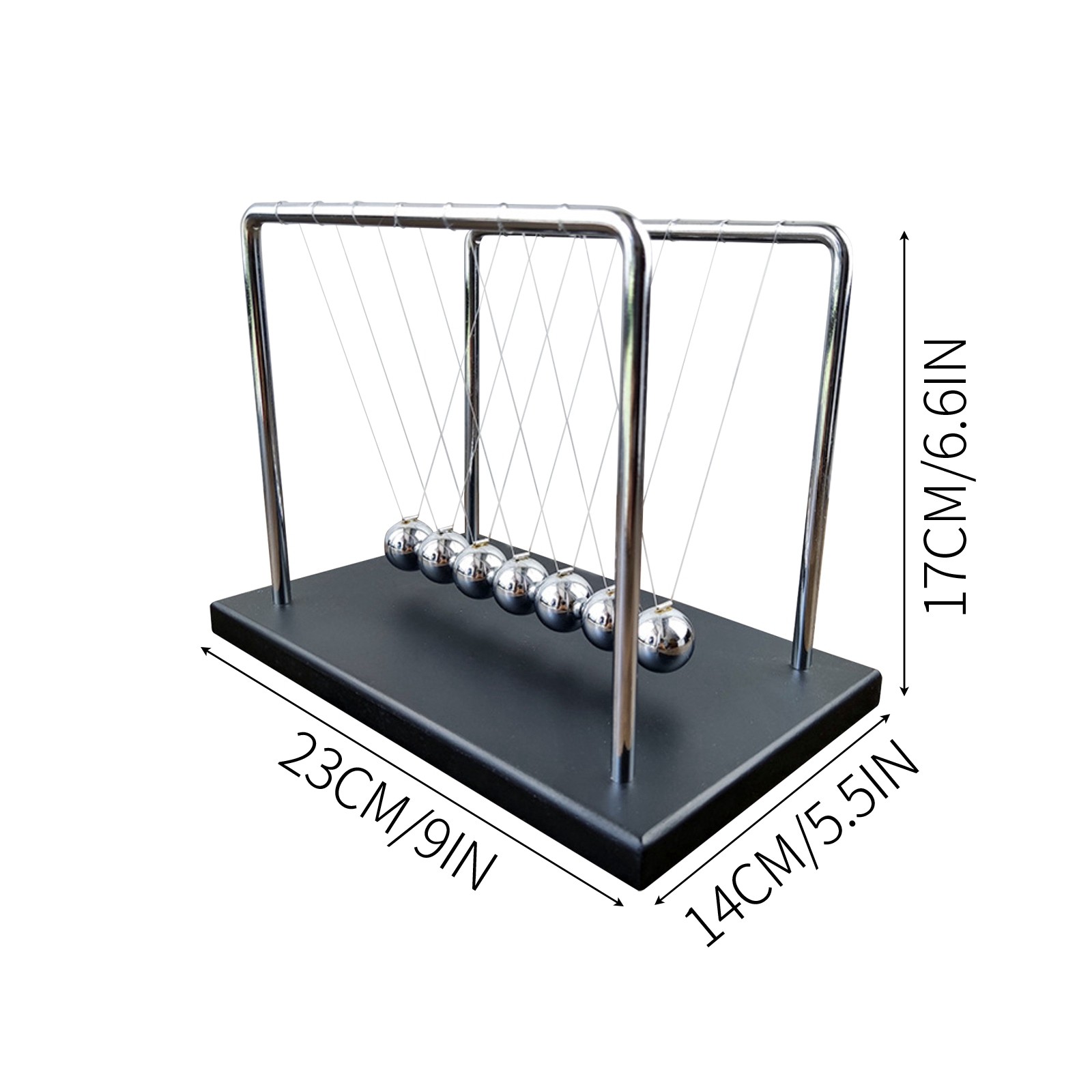 7 Balls Mechanic Curve Newton  - Newton Cradle Large recension och pris