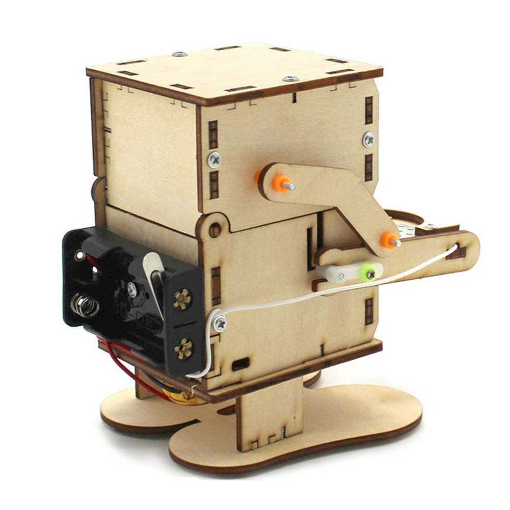 Wooden Assemble DIY Robot Eati - Science Robot recension och pris