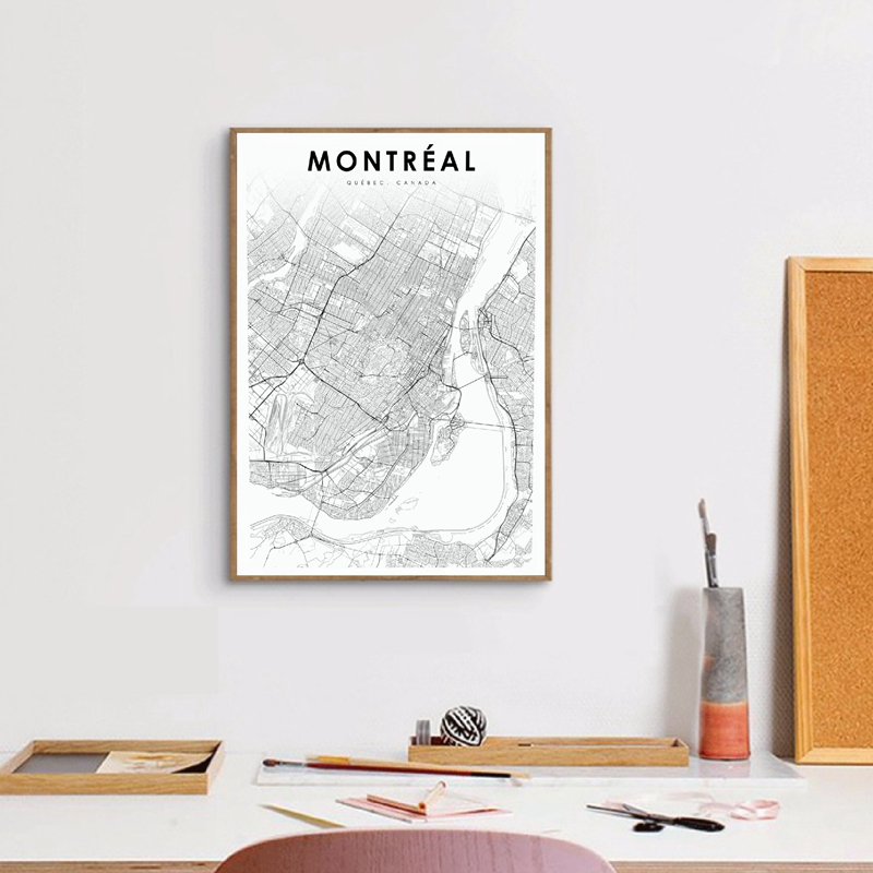 Black White Montreal Map Print - Star Map Poster recension och pris