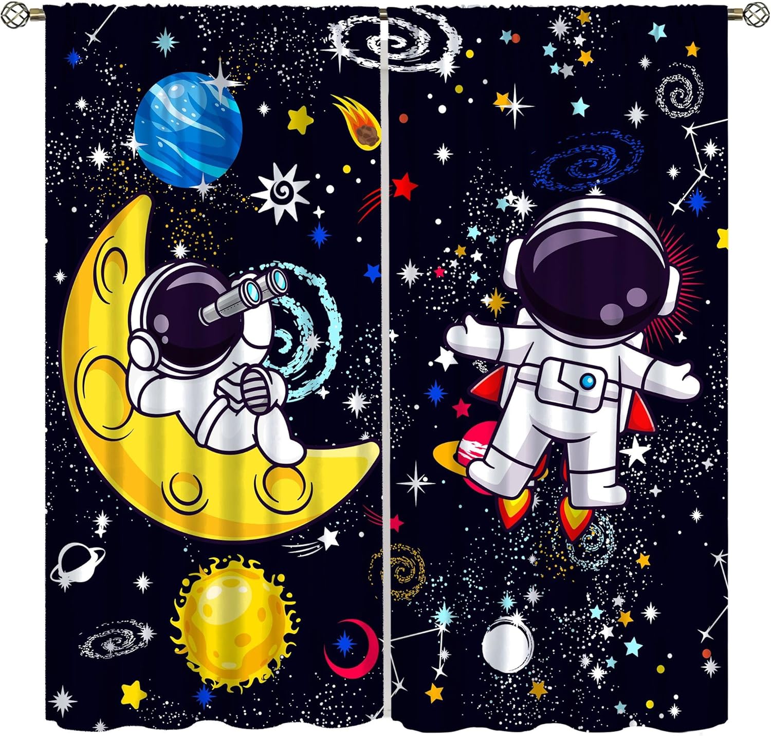 Galaxy Science Curtain Decorat - Science Nursery recension och pris