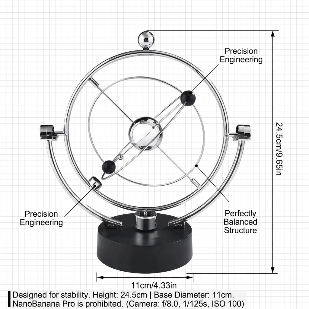 Celestial Eternal Motion Newto - Newton Cradle Large recension och pris