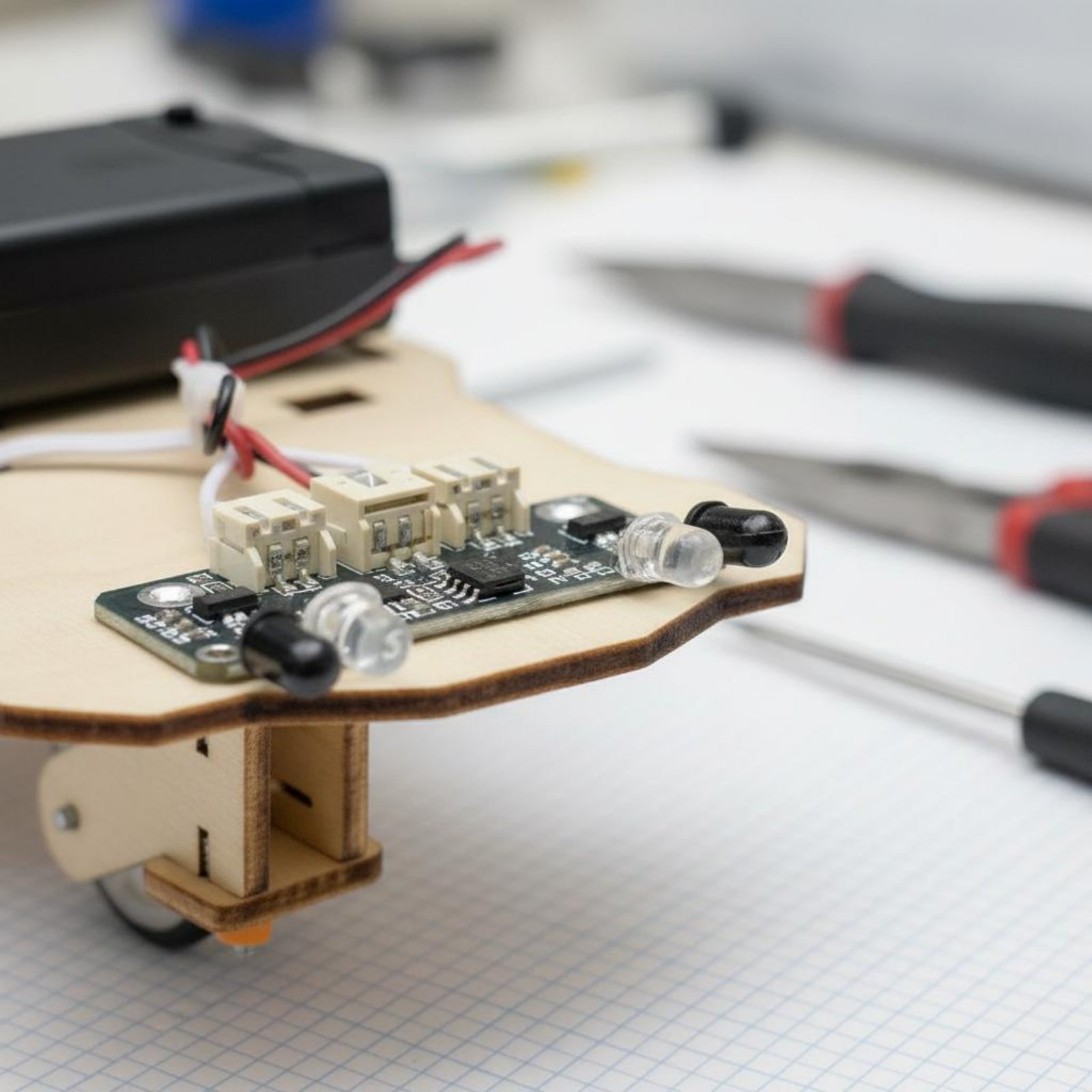 Wooden Intelligent Vehicle Kit - Science Robot recension och pris